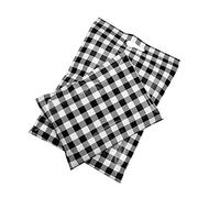 Buste postali autosigillanti in plastica, Buste for corriere autoadesive da 100 pezzi con manico Nero Griglia Bianca 35x44x4 cm