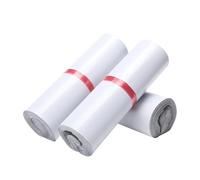 Buste postali autosigillanti in plastica, Confezione da 100 sacchetti for spedizione espressa, multicolori, in plastica PE, autoadesivi(Beige White,25 35cm)