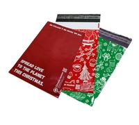Buste postali autosigillanti per Natale, in polietilene, resistenti, confezione da 45, colori assortiti