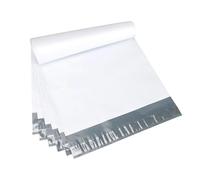 Buste postali bianche in polietilene, extra forti, adesive per abbigliamento, impermeabili e resistenti agli strappi, 36 x 48 cm, 100 pezzi