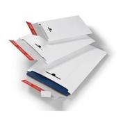 Buste postali ColomPac richiudibili DIN A4 in cartone rigido bianco richiudibili per resi - 20 pezzi (CP 012.03)
