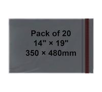 Buste postali grigie in polietilene, autosigillanti, resistenti, impermeabili, per venditori online Royal Mail Amazon Business (20, 14" x 19", 350 x 480 mm)
