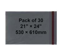 Buste postali grigie in polietilene, autosigillanti, resistenti, impermeabili, per venditori online Royal Mail Amazon Business (30, 21" x 24", 530 x 610 mm)