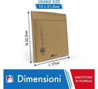 BUSTE POSTALI IMBOTTITE PLURIBALL 15 X 21,5 CM PER SPEDIZIONI 100-200-400-600 PZ