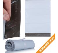 Buste postali in polietilene bianco 400x560 mm, 100 pezzi.