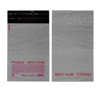 Buste postali in polietilene resistente, grigio con fragili rossi (C0-150 x 215 mm, 100)