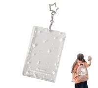 Buste protettive per carte, porta carte per portachiavi - Porta badge rigido con buste trasparenti per carte collezionabili | Pratiche custodie per carte fotografiche Custodia rigida per carte per tel