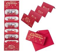 Buste Regalo For Contanti Di Natale, Buste For Contanti Di Natale Con 6 Scomparti, Busta For Contanti Di Natale Portafoglio Di Natale A Sorpresa Porta Carte Regalo Fai Da Te(Reindeer,2pcs)