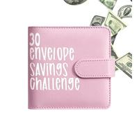 Buste riempite del tesoro per risparmiare, pianificatore di risparmio di 30 giorni con 30 buste, organizer color argento, cartella di lavoro impermeabile per la gestione delle finanze personali