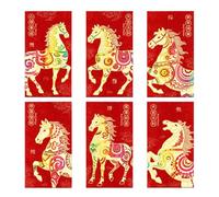 Buste Rosse 2026 Anno Nuovo Cinese 6 Pezzi