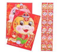 Buste rosse, 36 buste for la festa di primavera, sacchetti porta soldi con cartoni animati for l'anno cinese, tradizionali Hong Bao for famiglia e gli amici
