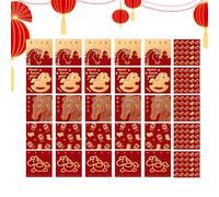 Buste rosse cinesi,2026 confezione di fogli d'oro di Capodanno | 30 pezzi di buste cinesi di Capodanno,Per Capodanno, festa di nozze, feste di inaugurazione della casa, uomini e donne