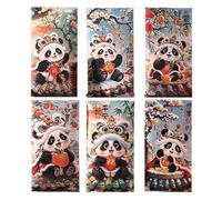 Buste rosse cinesi, buste rosse per Capodanno cinese, 6X Capodanno cinese Hong Bao, Buste per denaro contante, buste portafortuna resistenti, per l'anno lunare per il Festival di Primavera