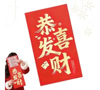 Buste rosse con portaargento tradizionale 35 x 20 cm | Busta Rossa Cinese per l'Argento di Capodanno per la Festa di Primavera, Riunioni Familiari, Adulti,