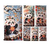 Buste rosse di Capodanno cinesi, buste cinesi, 6 buste rosse Hong Bao, buste in argento liquido, busta fortunata robusta, accessori 'anno per la festa del printem