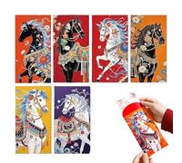 Buste rosse | Pacchetti di contanti con elemento cavallo | Buste rosse anno del cavallo - per matrimonio, Natale, compleanno, riunione, figlio, figlia, amici, vicini