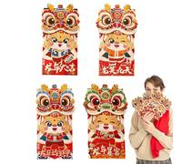 Buste rosse per Capodanno cinese, buste cinesi, 4, Year of the Dragon Hong Bao, per feste di primavera, Capodanno, di compleanno