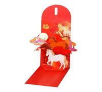 Buste rosse per l'anno del cavallo, per banconote e contanti, per Capodanno cinese, per Natale, compleanno, festa, matrimonio, figlio, figlia, bambini, adulti, vicini
