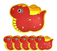 Buste rosse serpente cinese,Buste rosso serpente 2025-6X Cartoon Lunar New Year of the Snake Busta - 2025 Anno del Serpente Pacchetto rosso, buste portafortuna per il matrimonio di Capodanno