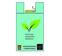 BUSTE SHOPPER BIODEGRADABILI COMPOSTABILI Cm 30+18x60 | SCATOLA DA 250 SACCHETTI, CONFORMI NORMATIVA EN13432