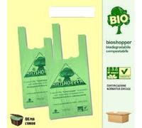 BUSTE SHOPPERS BIODEGR. COMPOSTABILI 27X50 MISURA MEDIA PZ.250 A NORMA EN 13432