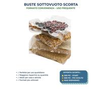 Buste Sottovuoto Goffrate 300/500pz Piccole 15x25 17x25 15x30 20x30 per alimenti