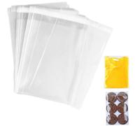 Buste trasparenti autoadesive formato A4, confezione da 100 pezzi, 22 x 35 cm, in cellophane A4, per biscotti, buste trasparenti, sacchetti sigillabili per vestiti, biglietti, immagini, dolci