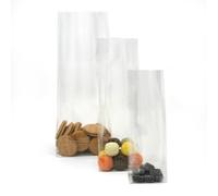 BUSTE TRASPARENTI CELLOPHANE FONDO QUADRATO CM 14+8 X 35H CONF. 50