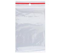 Buste trasparenti chiusura grip in LDPE 50 μm Q-Connect idonee al contatto alimentare - conf. 1000 pz - 8x12 cm