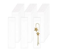 Buste Trasparenti in Plastica Autoadesivi 100 Pezzi Sacchetti di Trasparente Lungo 8x30cm Cellophane Borsa 25µm OPP Bustine per Gioielli Artigianato Candele(3 Misure a Scelta)