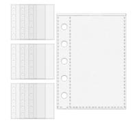 Buste trasparenti per fogli ad anelli - 10 pezzi inserti per cartella M5 a 5 anelli - buste trasparenti per documenti professionali viaggiatori artisti insegnanti responsabili di progetto personale