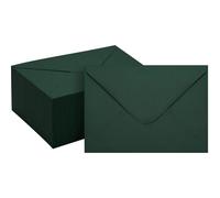 Buste verdi 50pcs scuro a7 buste a7 per invito elegante 5x7 con carta per colla a colore a v Flap carta per laurea, invito, baby shower, wedding per