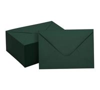 Buste verdi 50pcs scuro a7 buste a7 per invito elegante 5x7 con carta per colla a colore a v Flap carta per laurea, invito, baby shower, wedding per