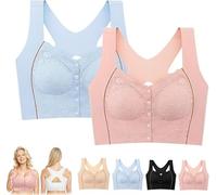 Bustella - Reggiseno correttore posturale comodo e modellante, bustella, con chiusura frontale, per anziani, 2 pezzi - D, 3XL