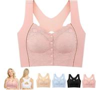 Bustella - Reggiseno correttore posturale comodo e modellante, bustella, con chiusura frontale, per anziani, rosa, 3XL