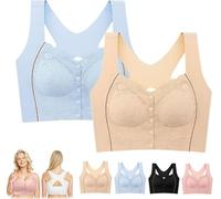 Bustella - Reggiseno correttore posturale comodo e modellante, bustella, con chiusura frontale, per anziani, 2 pezzi-B., 3XL
