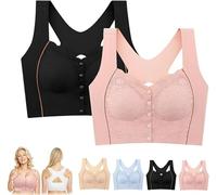 Bustella - Reggiseno correttore posturale comodo e modellante, bustella, con chiusura frontale, per anziani, 2 pezzi-A., 3XL