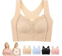 Bustella - Reggiseno correttore posturale comodo e modellante, bustella, con chiusura frontale, per anziani, Pelle, 3XL