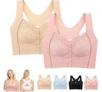 Bustella - Reggiseno correttore posturale comodo e modellante, bustella, con chiusura frontale, per anziani, 2 pezzi - E., 3XL
