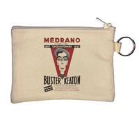 Buster Keaton Medrano - Portamonete con portachiavi, colore: Beige
