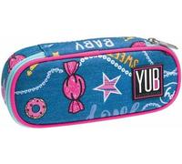 Bustina Astuccio Round Plusm Yub Hayride, Jeans con caramella - 21 x 8 x 8 cm