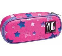 Bustina Astuccio Round Plusm Yub Hayride, rosa con stelle - 21 x 8 x 8 cm