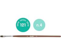 Bustina con gancio pennello scuola piatto serie 121 n 4 MILAN, 0412104P