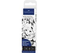 Bustina da 4 Pitt Artist Pen-Manga Nero nei tratti XS-M-SC-SB