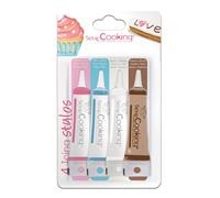 Bustina da 4 Stylos Déco per scrapcooking