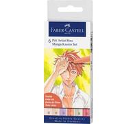 Bustina da 6 Pitt Artist Pen-Manga Set Kaoiro tratto B per viso e capelli