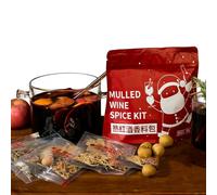Bustina di Spezie Invernali Gourmet (88 G) - Cannella, Chiodi Garofano e Scorza D'Arancia per Vin Brulé Feste(176g)