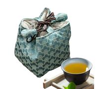 Bustina di tè | estetico cinese con coulisse - Tasca per tè ricamata | per tazze da donna, per esterni, viaggi, campeggio, picnic, feste di compleanno