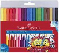 Faber-Castell 155320 - viltstift GRIP Colour Marker, etui met 20 stuks 20-delige