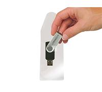Bustina porta USB Q-Connect plastica trasparente - 9x5 cm conf. da 10 - KF22350